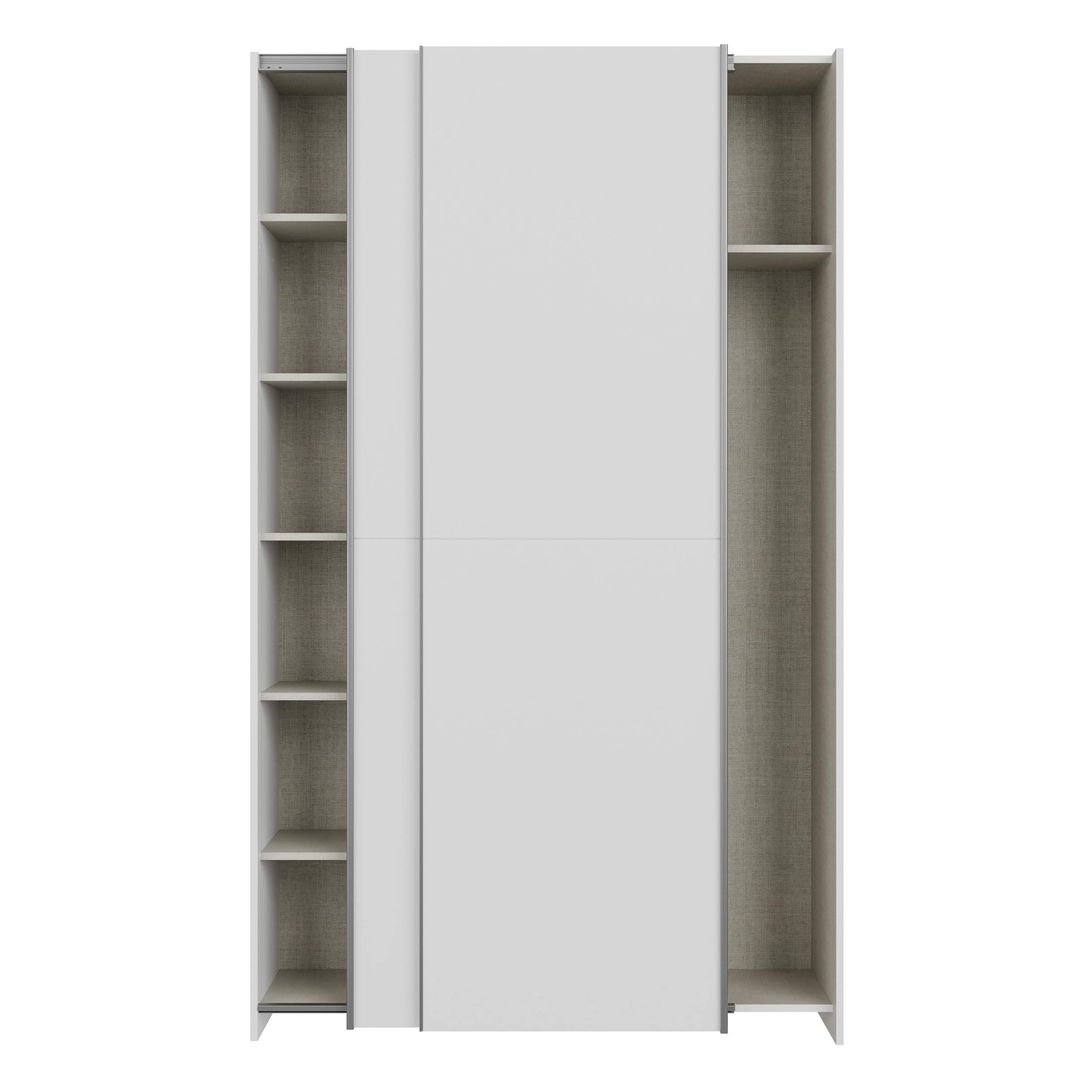 Forte Home Nook Armadio 120 moderno con 2 ante, camera da letto, legno bianco, larghezza 120,1 cm x altezza 210 cm x profondità 39,1 cm