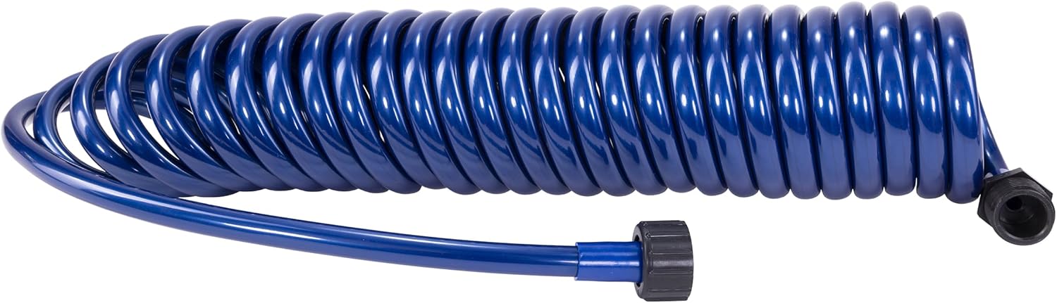 Polyurethane Marine Washdown Hose, 3/8" ID x 25ft, Saltwater Resistant, Blue