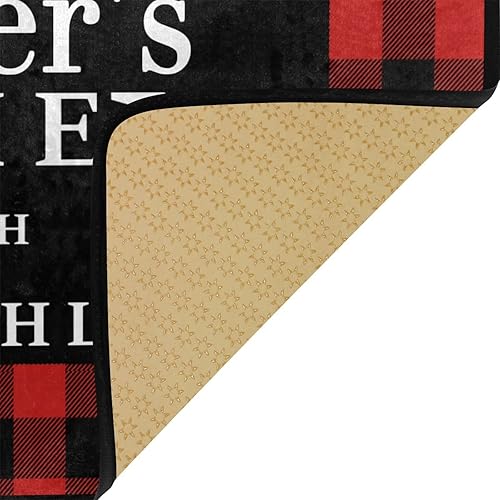 Miniatura 6 de Alfombras de cocina personalizadas a cuadros negros y rojos, antideslizantes, acolchadas, antifatiga, para fregadero de pie, lavandería, oficina en