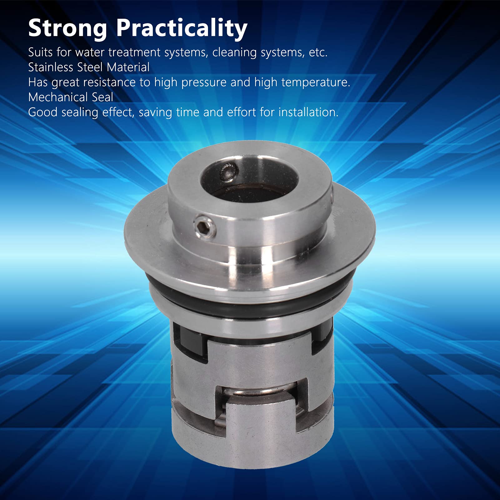 FLEXMAN CR-6 Mechanical Seal, Stainless Steel Vertical Multistage Pump Mechanical Seal Accessory for Swimming Pool, Bathroom and Cleaning System