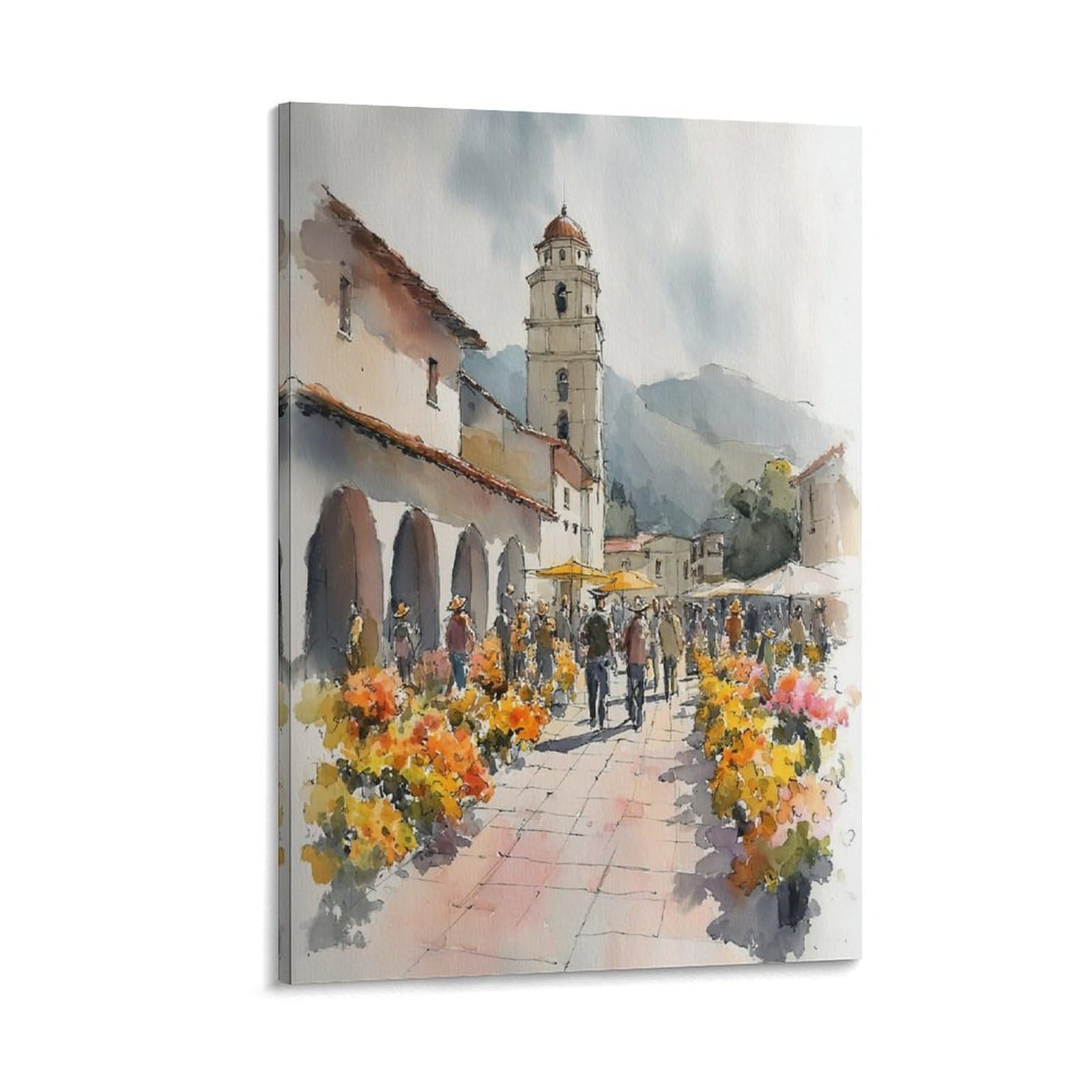 Puerto Rico 24x36inch(60x90cm) Vintage Travel Poster Watercolor Canvas Art