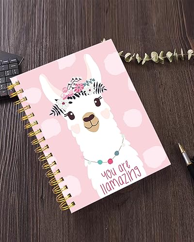 Vista 46 de iampanda Cuaderno con espiral, encuadernación fuerte de doble alambre con papel de primera calidad para niñas y mujeres, diseño de purpurina dorada