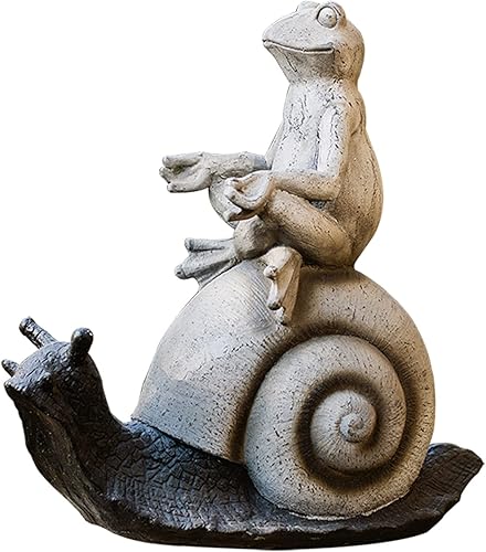 Estatua de rana meditadora, adorno de jardín, para exteriores, Buda, zen, yoga, rana en caracoles, para el hogar, patio, cubierta, regalos de