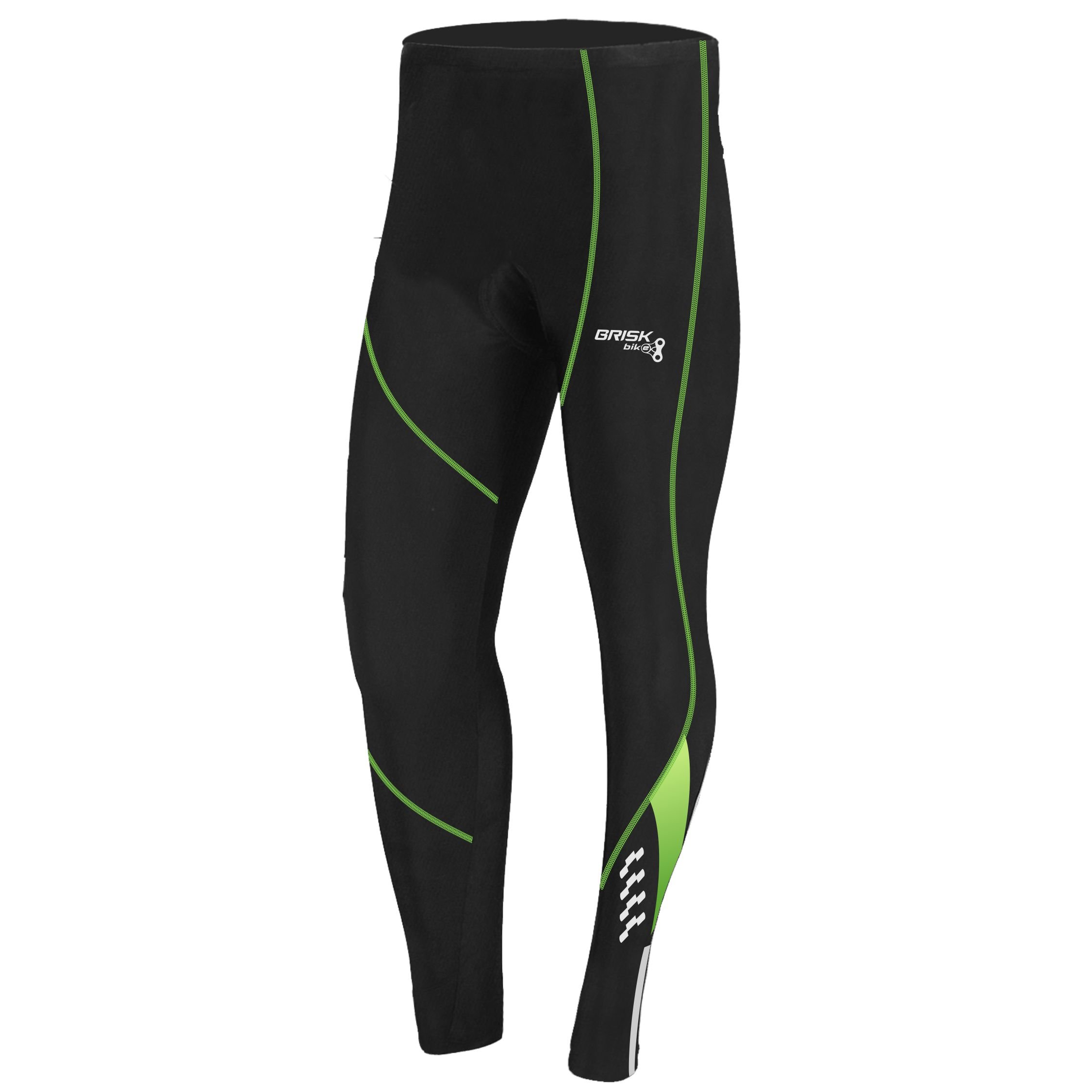Brisk Bike Pantaloni Ciclismo Donna con Zip Riflettenti Pantaloni Ciclista Donna Elasticizzato con Imbottitura Coolmax Pantaloni da Ciclista Donna
