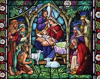 Evening Nativity Advent Calendar (Countdown to Christmas) with Bible Text Nativity Story by Vermont Christmas Company