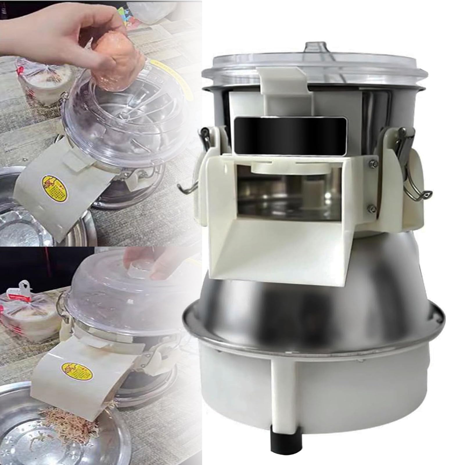 WYBYYDS Pork Sung Making Machine，Automatic Meat Floss Maker，180W Chicken Chopper 30-50kg/H Restaurant for Pulled Pork, BBQ, and Tacos