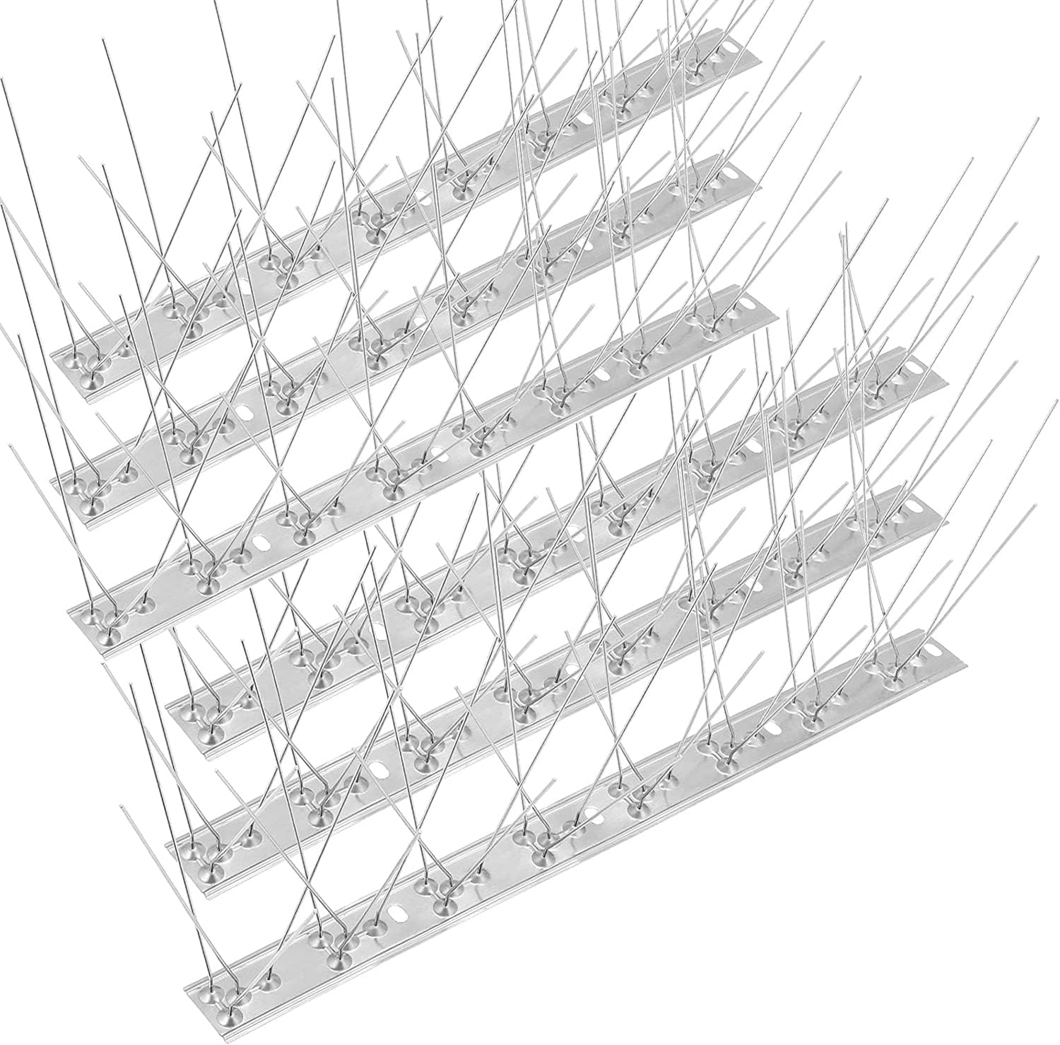 KWANJING 20 Strips Cover 21 Feet Stainless Steel Bird Spikes for Pigeons Small Birds, Bird Deterrent Spikes, Bird Repellent Spikes : Patio, Lawn & Garden
