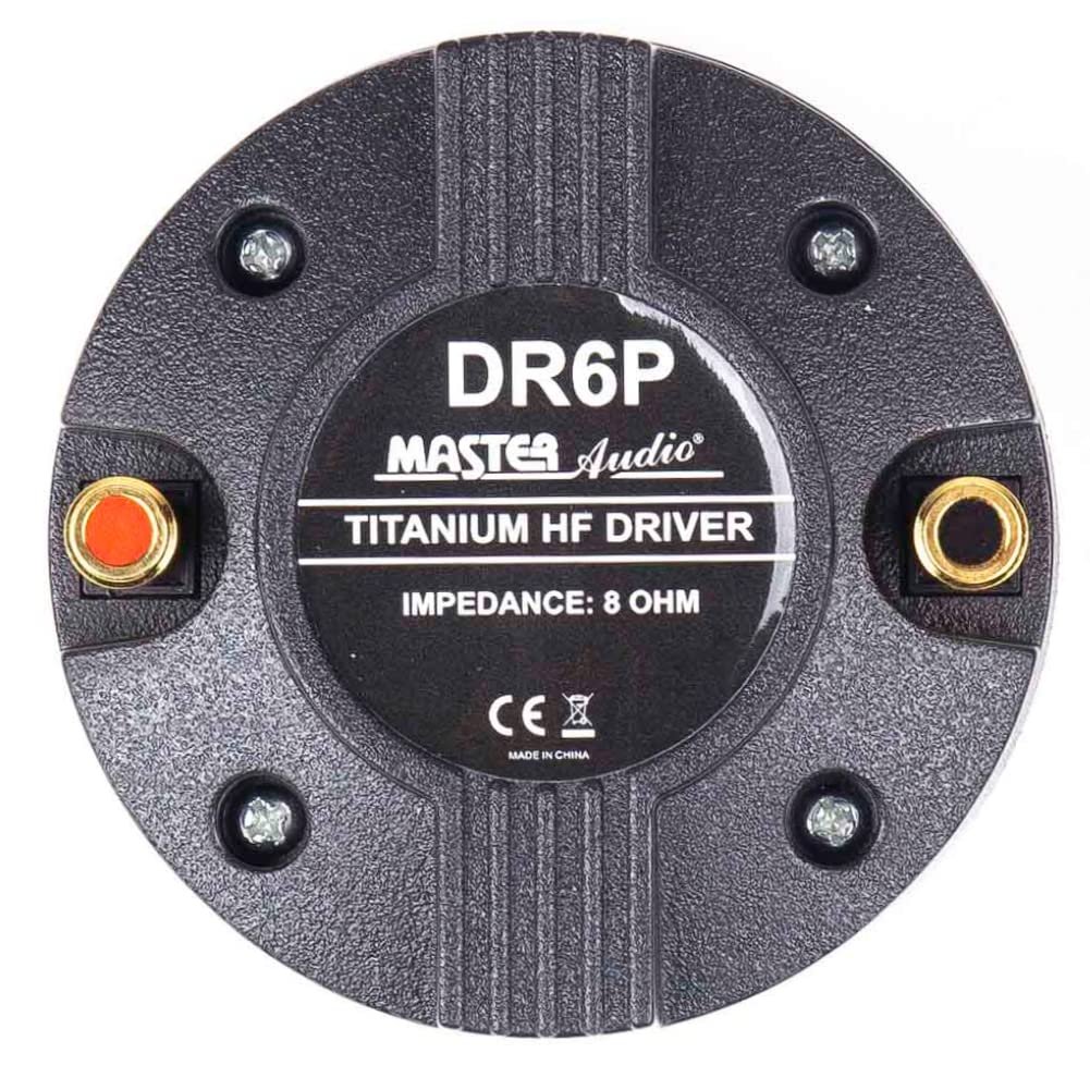1 MASTER AUDIO DR6P driver a compressione 150 watt rms 300 watt max diametro gola 2,5 cm per trombe casa feste cassa 8 ohm 102 db bobina 3,4 cm, 1 pezzo