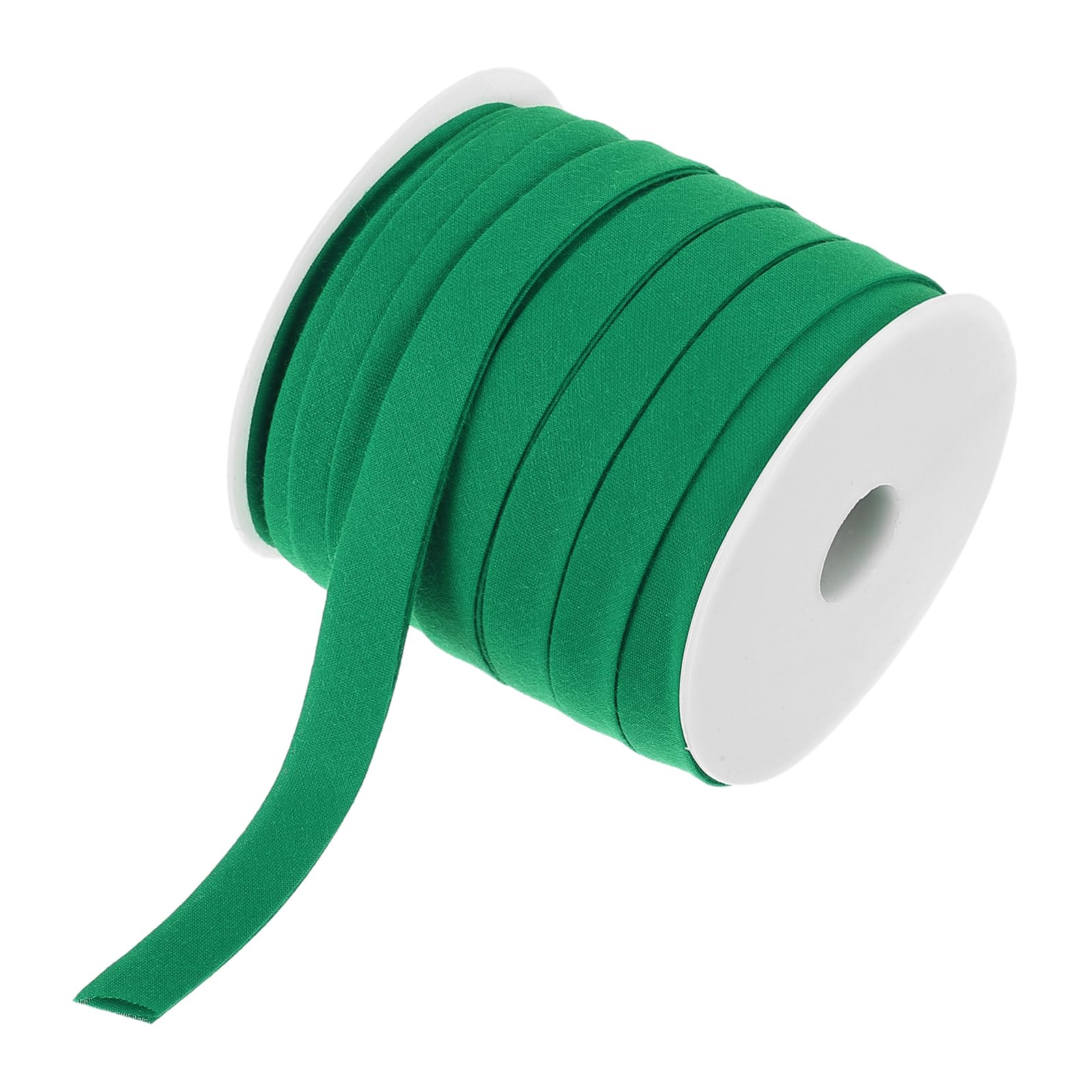 sourcing map 3/8" Double Fold Bias Tape Bulk Bias Tape,Dark Green 25 Yards