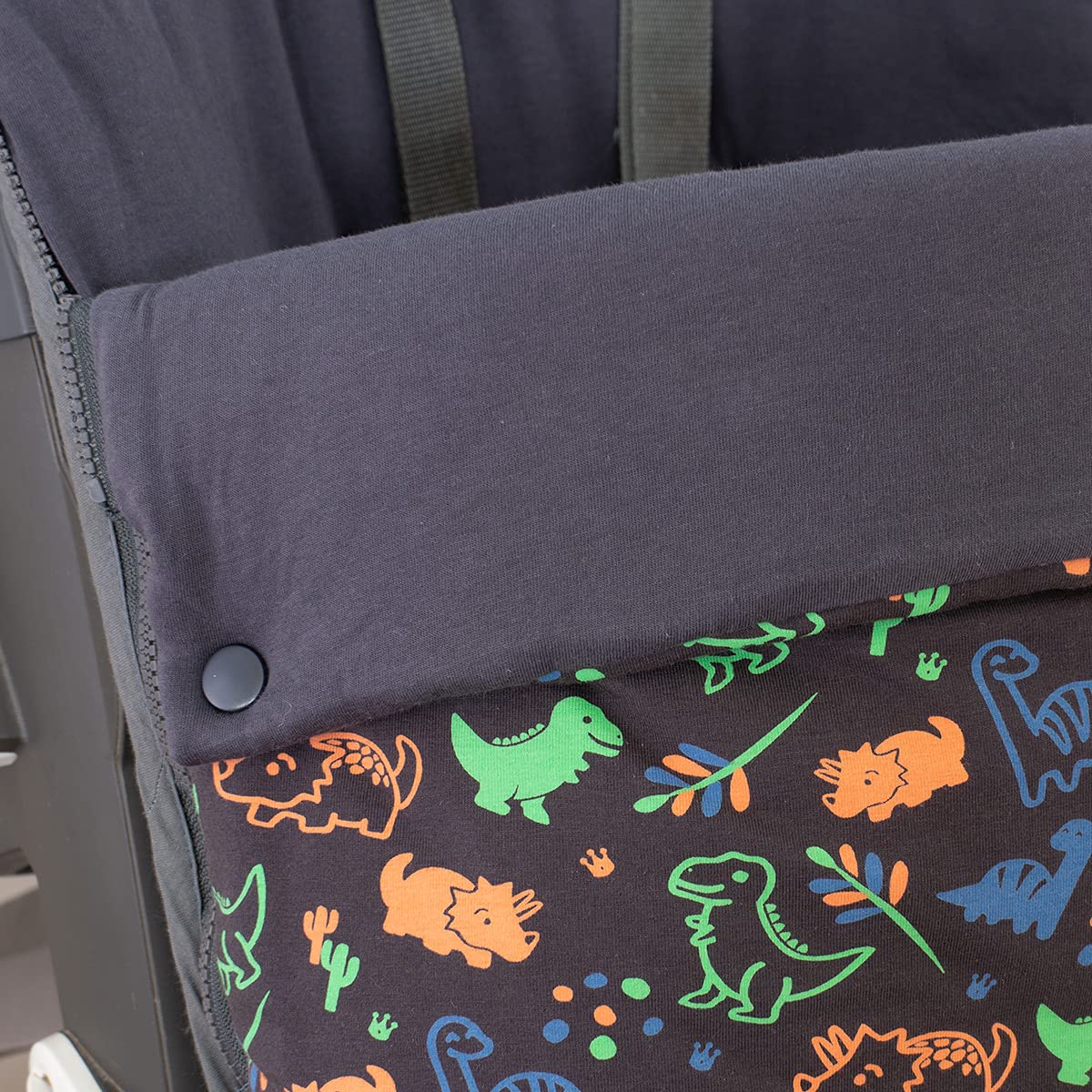 JYOKO KIDS Saco para cochecito compatible con Stokke, cam cubo, Quiny mood (Happy Dino, ALGODON)