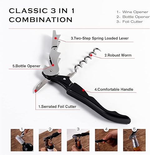 Miniatura 5 de Astofli Paquete de 5 abridores de tarros para personas mayores con artritis, abridor de tapas de fácil giro para abrir frascos con 2 pinzas de goma