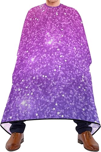Miniatura 2 de Turquoise Glitter Green Hair Styling Cape Hair Salon Cape Waterproof, 64.9 x 55.1 Inches Polyester Barber Cape