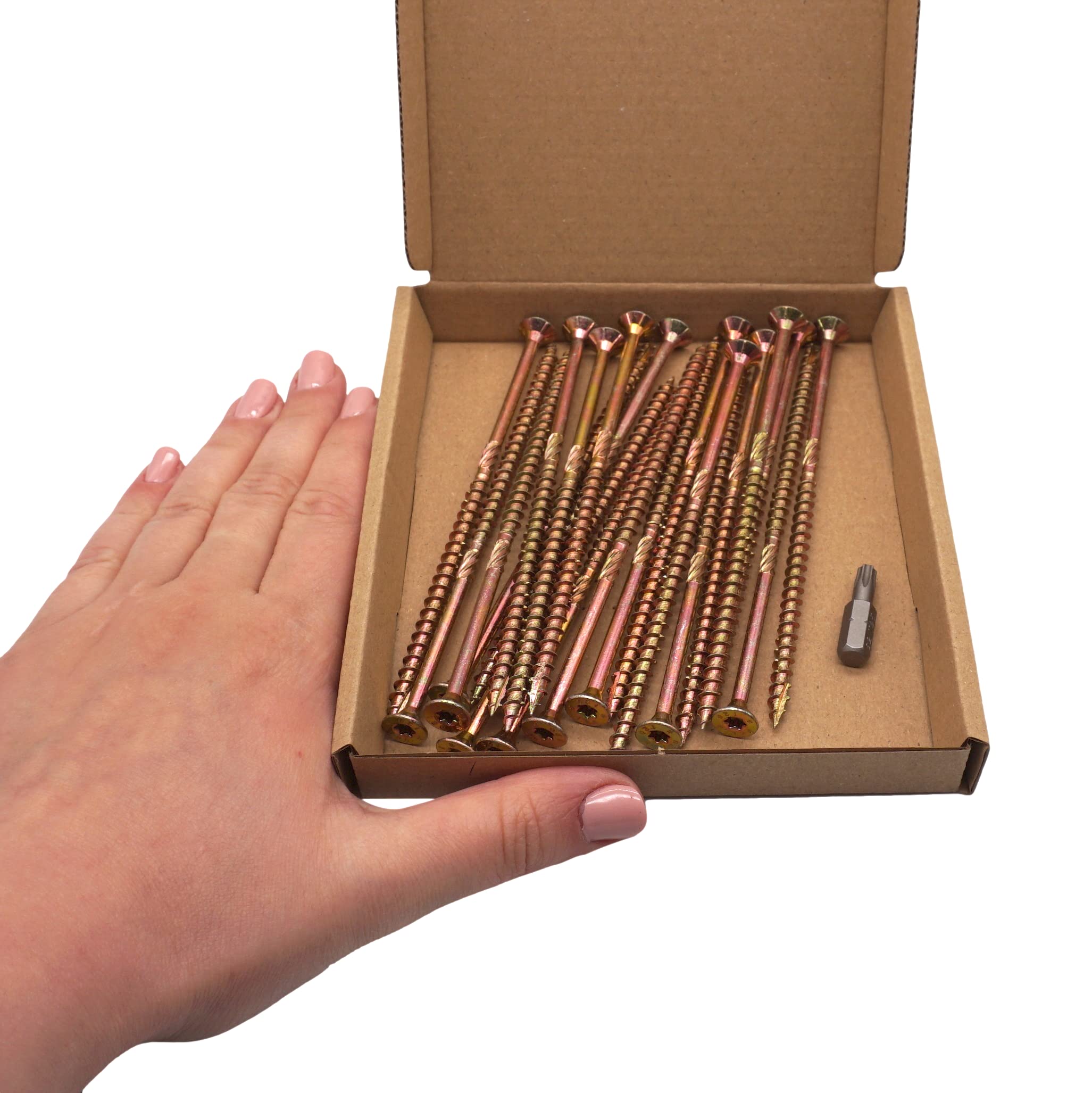 50 Viti Per Legno Testa Torx 5.0x90mm - Acciaio Zincato Giallo Con Punta Inclusa - Foto 7