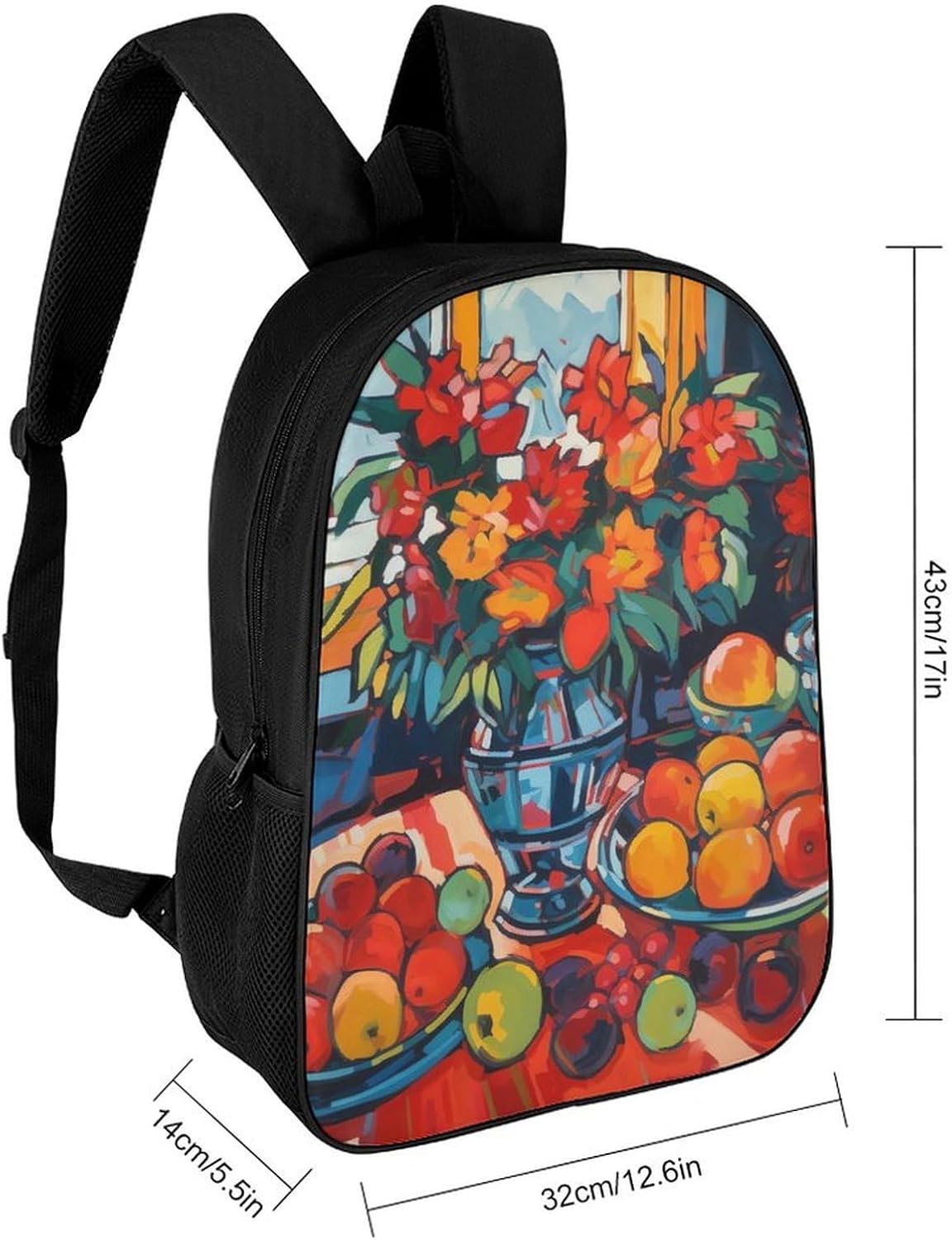 Colorful Painting 17 Inch Lightweight Laptop Backpack image 2
