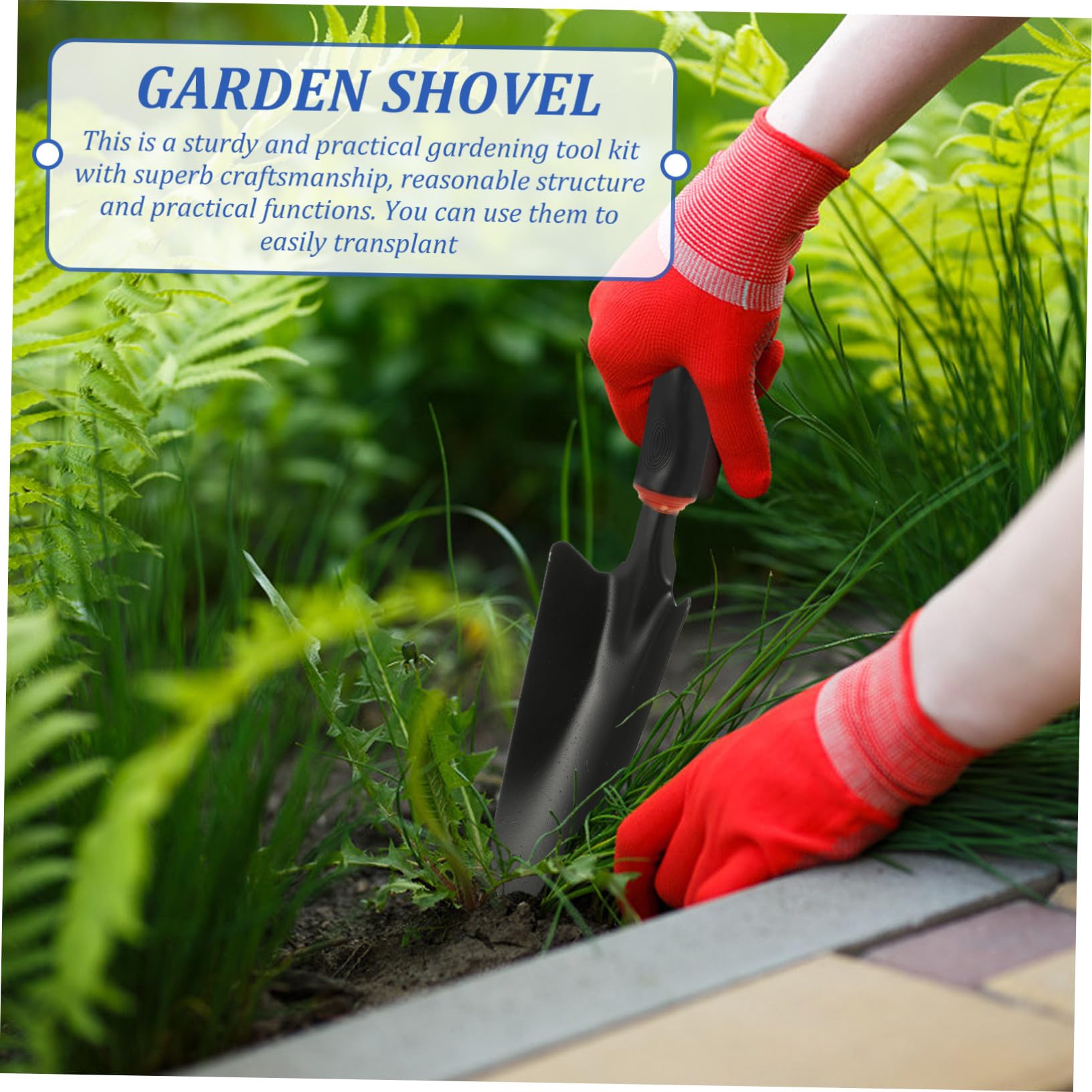 Fünf Stück Gartenschaufel für Umpflanzen und Graben, Eisen