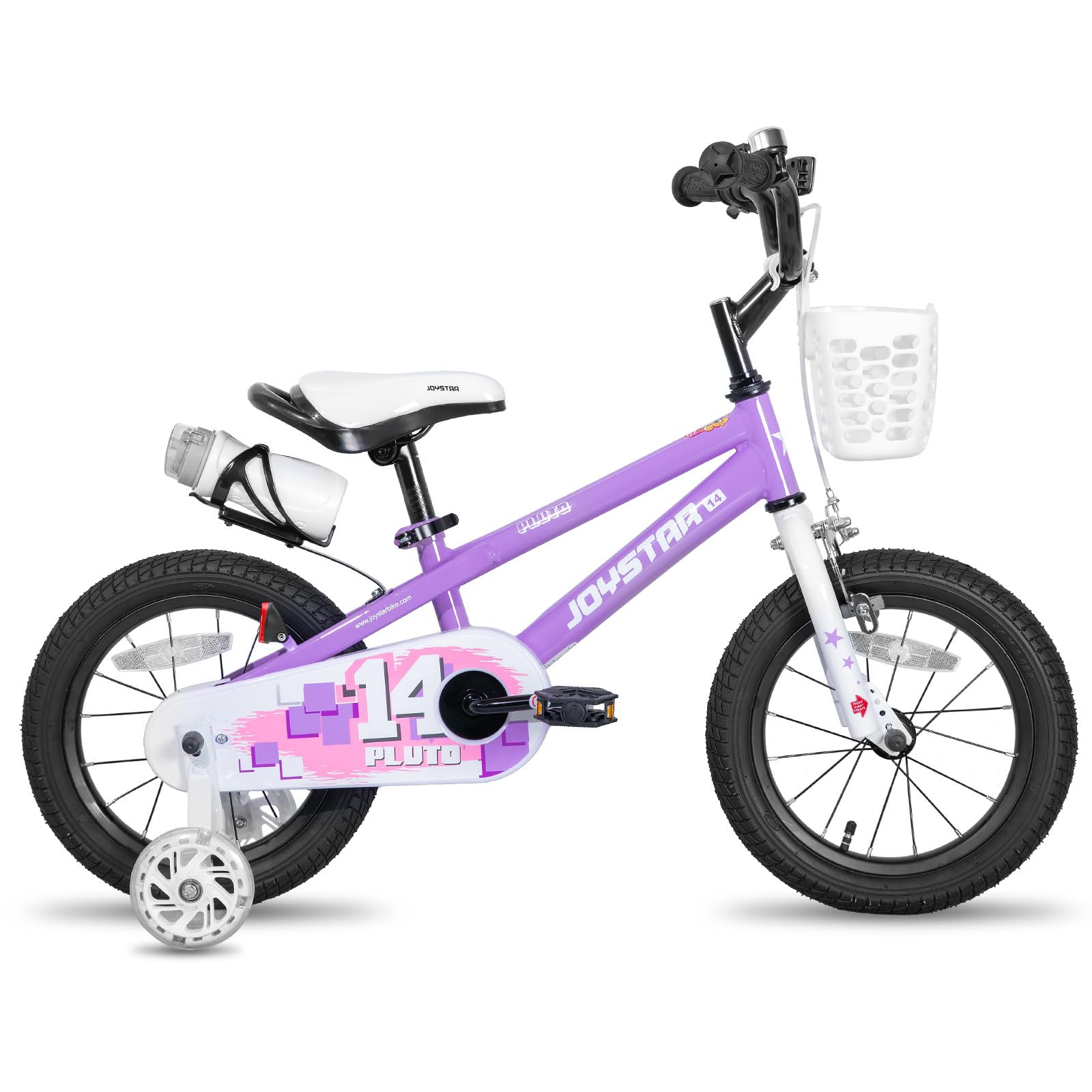 JOYSTAR Pluto 12/14/16/18/20 Zoll Kinderfahrrad für 2-9 Jahre Jungen und Mädchen. Kinderfahrrad mit Stabilisator und Korb.Multicolor