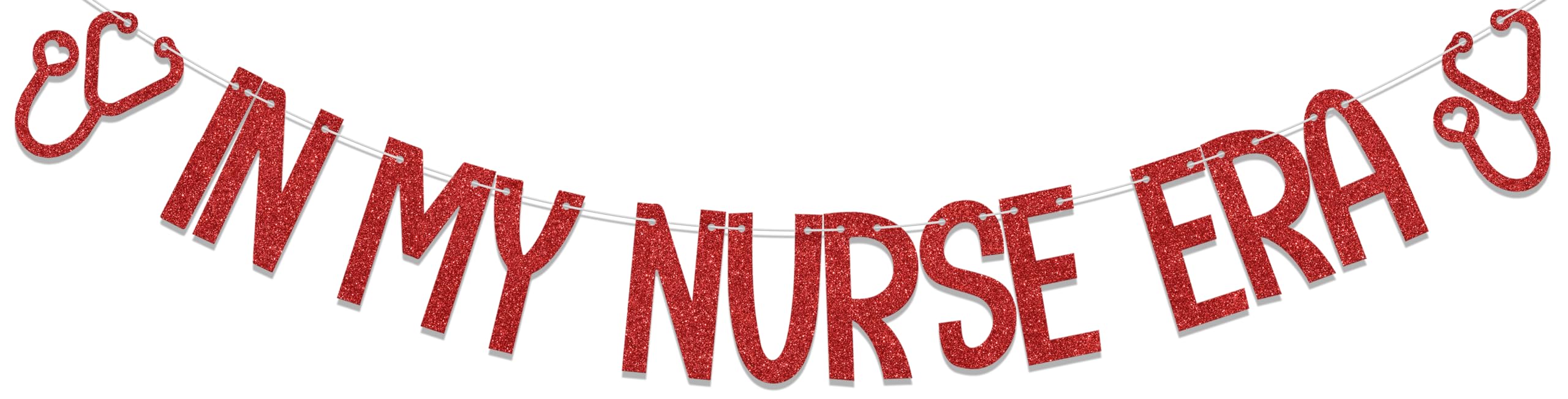 In My Nurse Era Banner, Nurse Graduation Decorations, Nursing School Survivor, Nacho Average Nurse, Nurse Birthday Party Decor Supplies Red