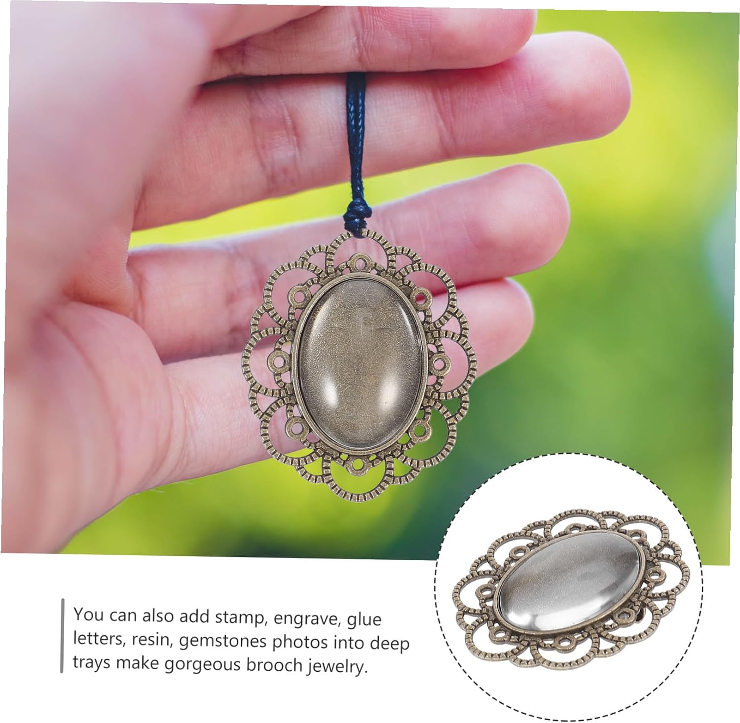 30Pcs Antique Alloy Brooch Tray Bezel Settings with Glass Domes for DIY Jewelry Making Women Brooch Base Pins for Crafting Unique Photo Inlay Accessories
