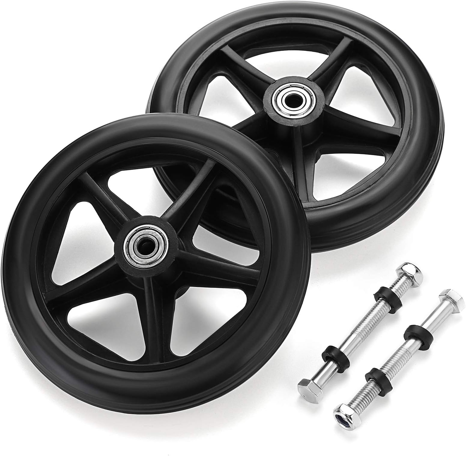 Front and Rear 6” Rollator Replacement Wheel Assembly (1