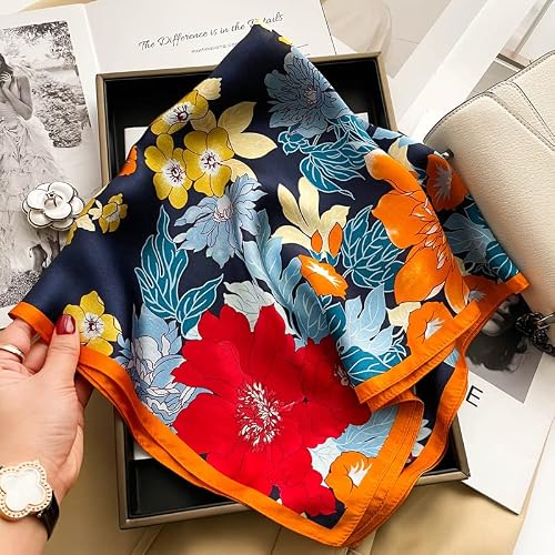 Ecroon Chusty jedwabny szal czucie szalik chusta na szyję damska jedwabna chusta Scarf Bandana na nadgarstek chusta na głowę