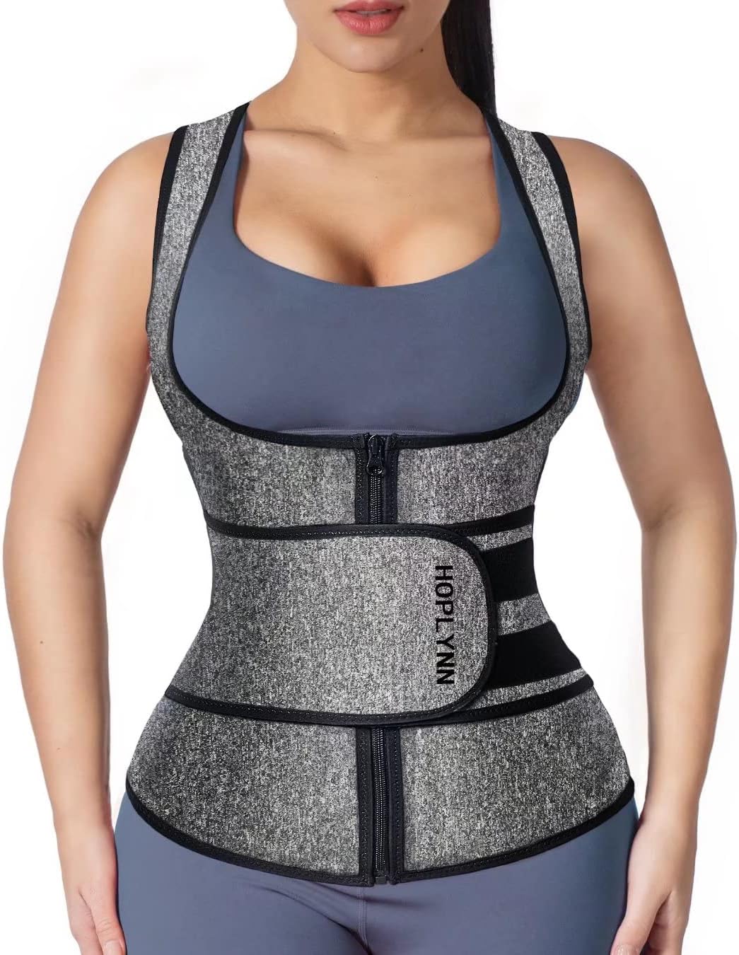 HOPLYNN Neoprene Sauna Sweat Waist Trainer Corset Trimmer Vest for Women Tummy Control, Waist Cincher Body Shaper