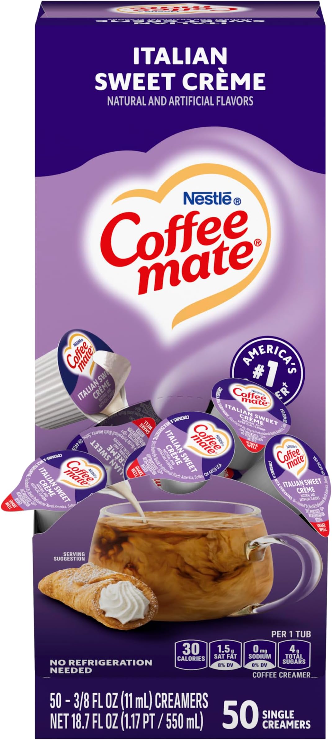 Coffee-mate - Liquid Coffee Creamer, Italian Sweet Creme, 0.375 oz Cups, 50/Box 84652 (DMi BX by Coffee-mate by Coffee-mate
