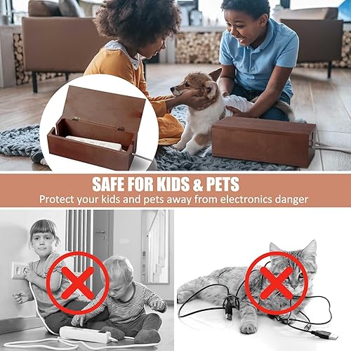 Miniatura 4 de Juego de 3 cajas de organización de cables con 130 piezas, organizador de cables de 3 tamaños, caja organizadora de cables de escritorio, soporte de