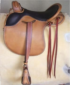 Endurance Genuine Real Leather English Hand Made Saddle Horse Easy Comfortable Quilted Cow Indium Black Softie Seat Saddle