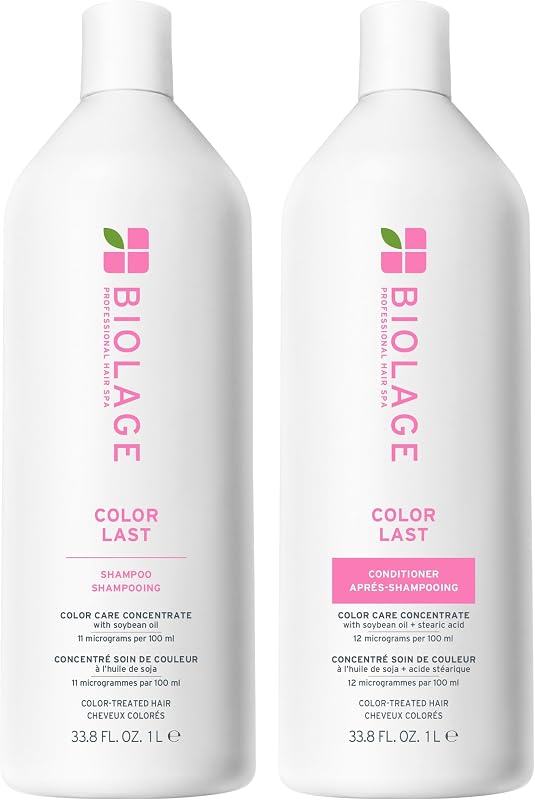 Juego de champú y acondicionador Biolage Color Last: para cabello tratado con color | Vegano, sin parabenos, sin silicona, protege, mantiene, hidrata, aporta brillo y vitalidad.