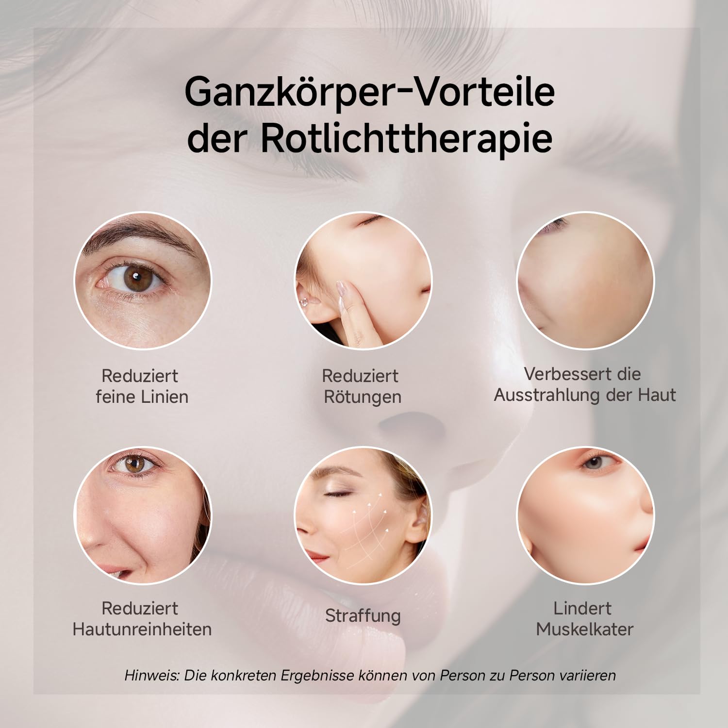 MEGELIN LED Lichttherapiegerät mit 8 Farben, U-förmige Infrarot Rotlichtlampe für Gesicht,Lichttherapie LED-Gesichtsmaske, Rücken & Körper