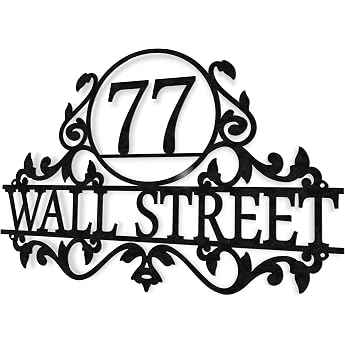Personalised Metal Door Sign with House Number and Street Name As an individual house sign and address plaque for outdoor use modern door sign for hanging for home