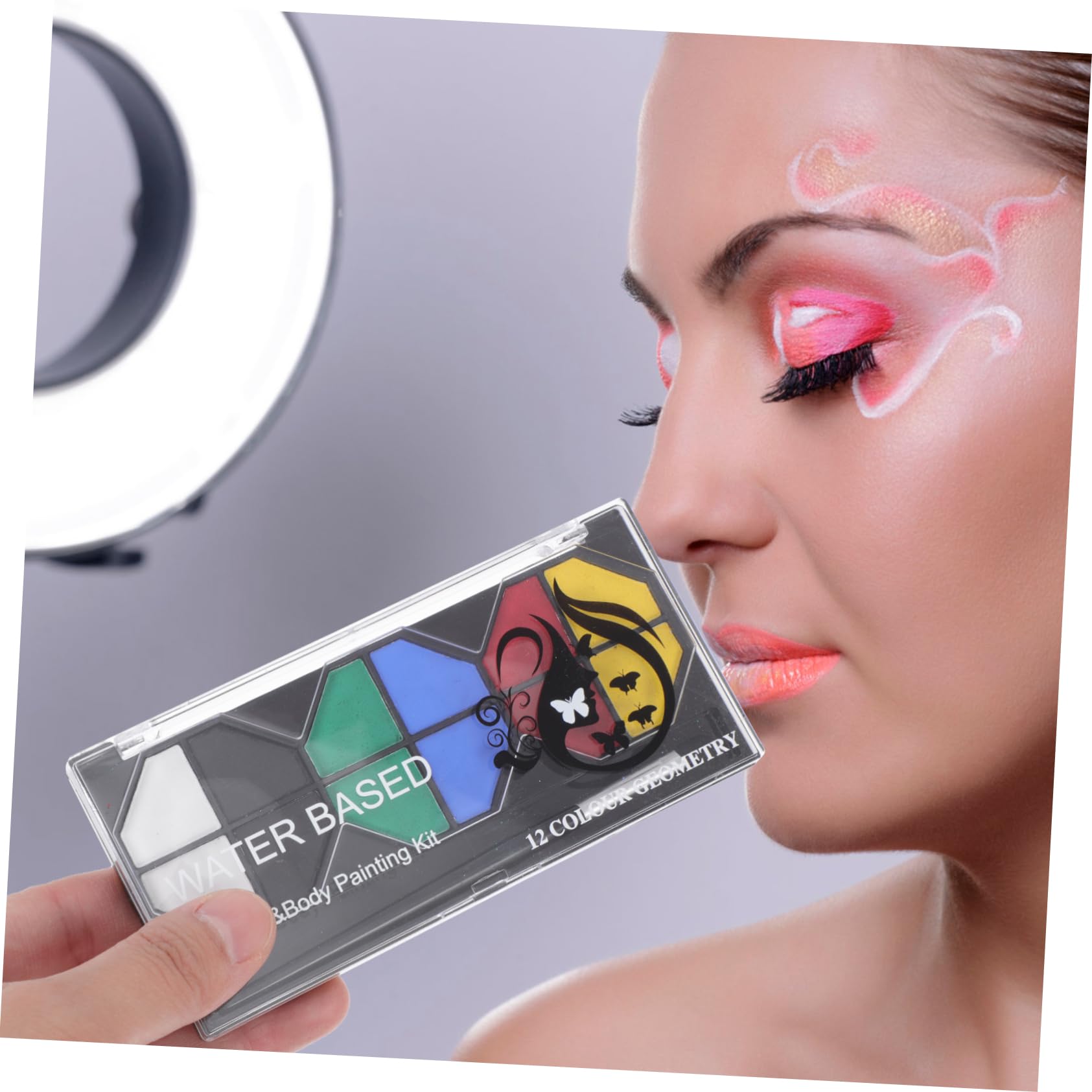 Operitacx 3pezzi Vernice Per Viso Pigmento Per Trucco Per Festa e Masquerade Confezione Portatile Con Scatola Di Sicurezza