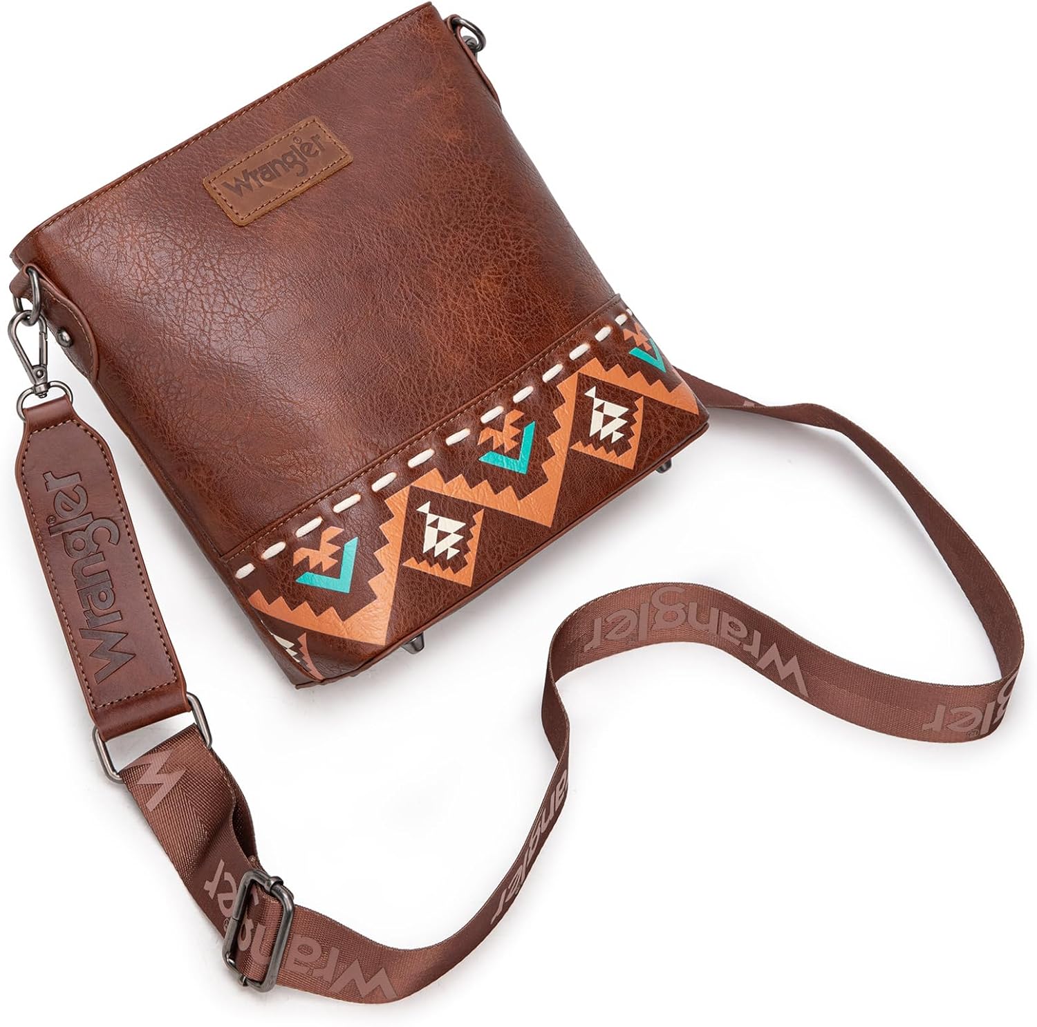 Wrangler Crossbody Purses for Women Two Tone Crossbody Bags Women Purses and Handbags - Image 5