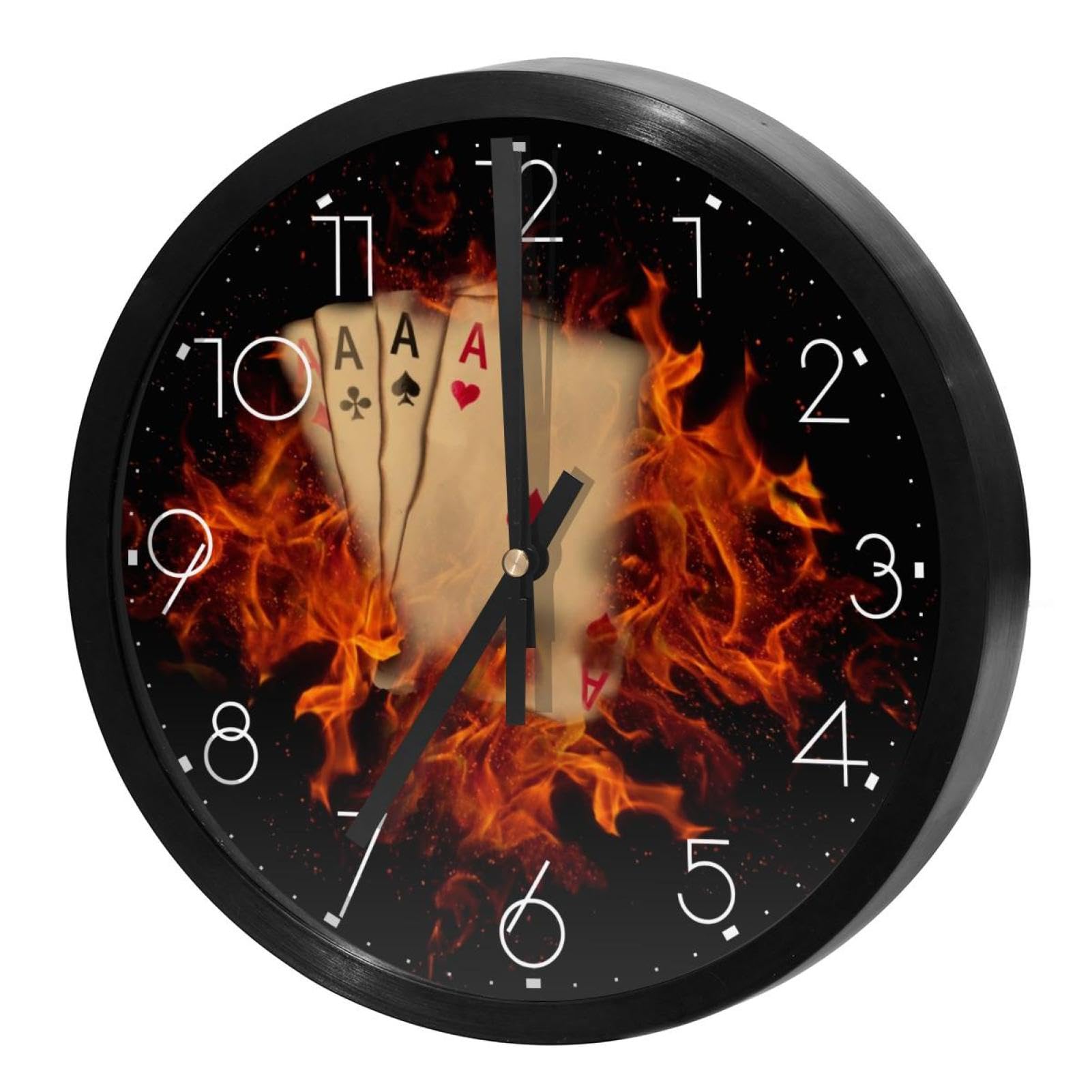 Horloge murale ronde silencieuse idéale pour cuisine bureau et école