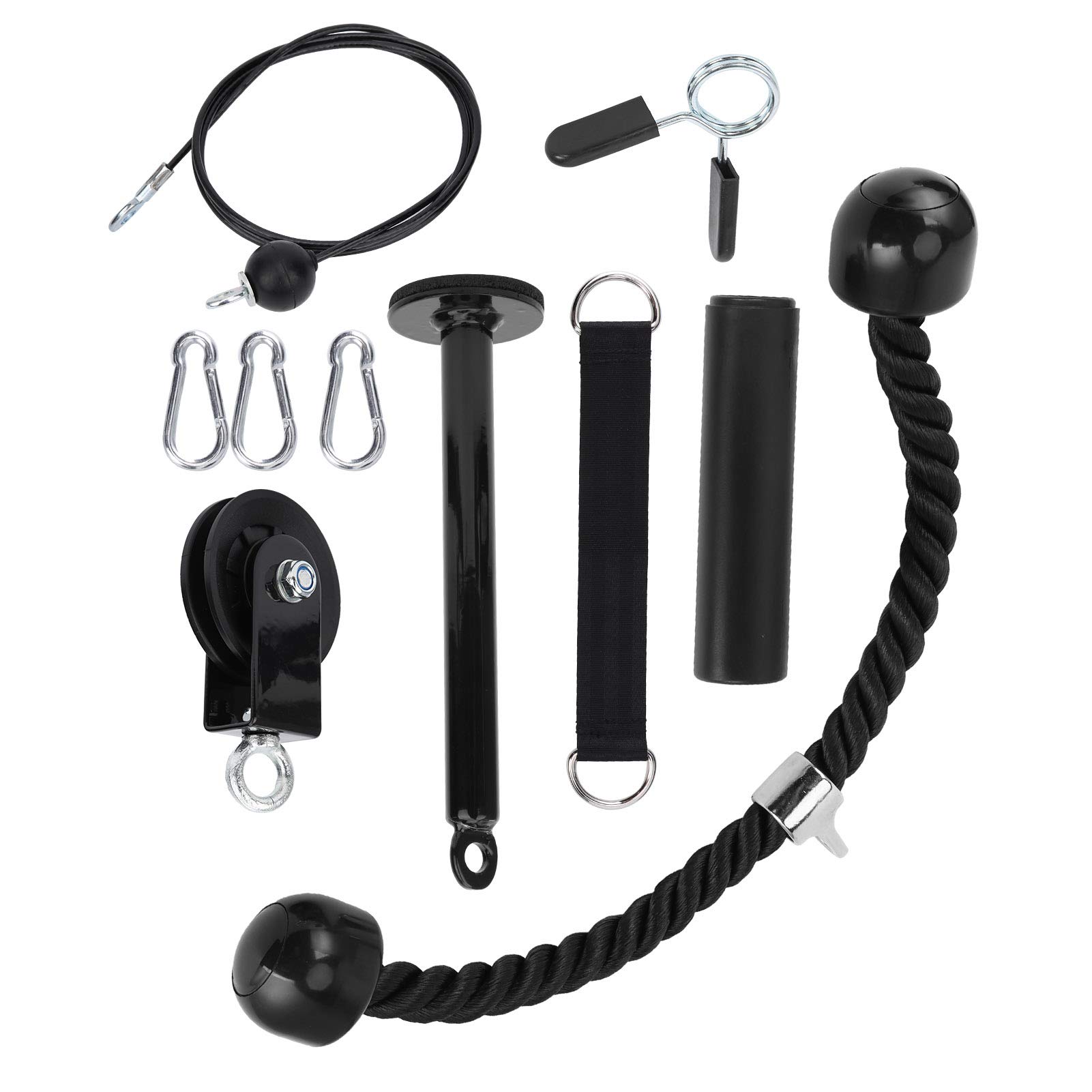Zestaw Sprzętu Fitness DIY Wytrzymałe Urządzenie do ćwiczeń Siłowych Ramion do ćwiczeń w Domowej Siłowni Stal + Plastik + Nylon