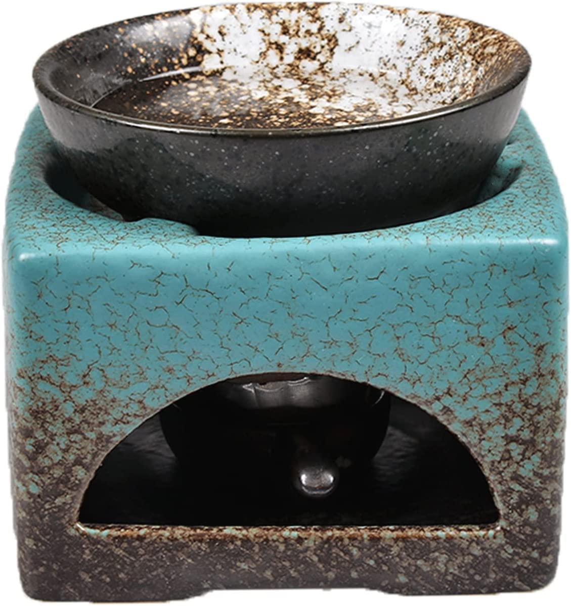 YKMYXZ wax burner， Fragrance Oil Warmer Split Chinese Style Ceramic Aroma Stove for Soothing Nerves