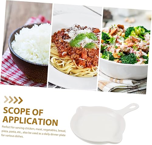 Miniatura 4 de KJHBV Utensilios de cerámica para hornear huevos Mini sartén sartén para tortillas de huevos Sartén de campamento Pan para panqueques Sartén para