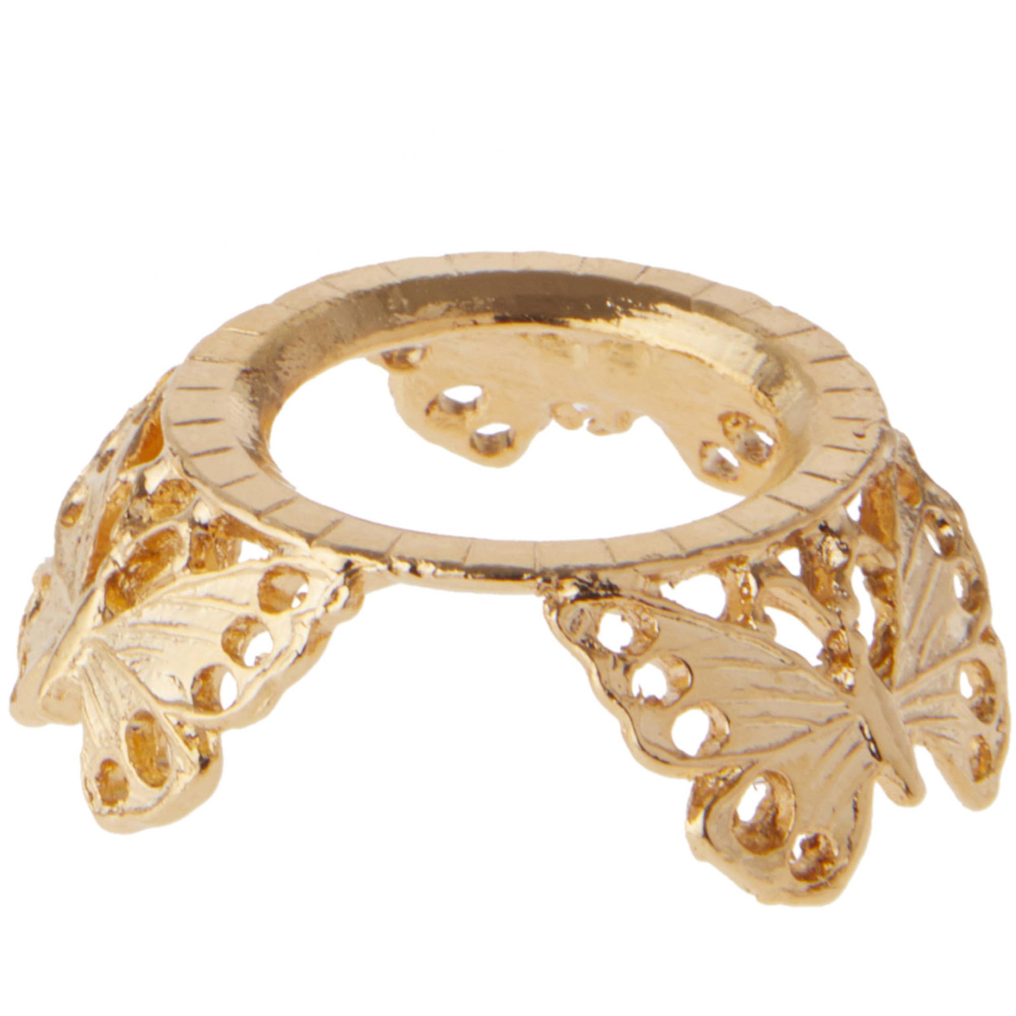 Bard's Gold-Toned Egg Stand/Holder, Butterflies, 0.875