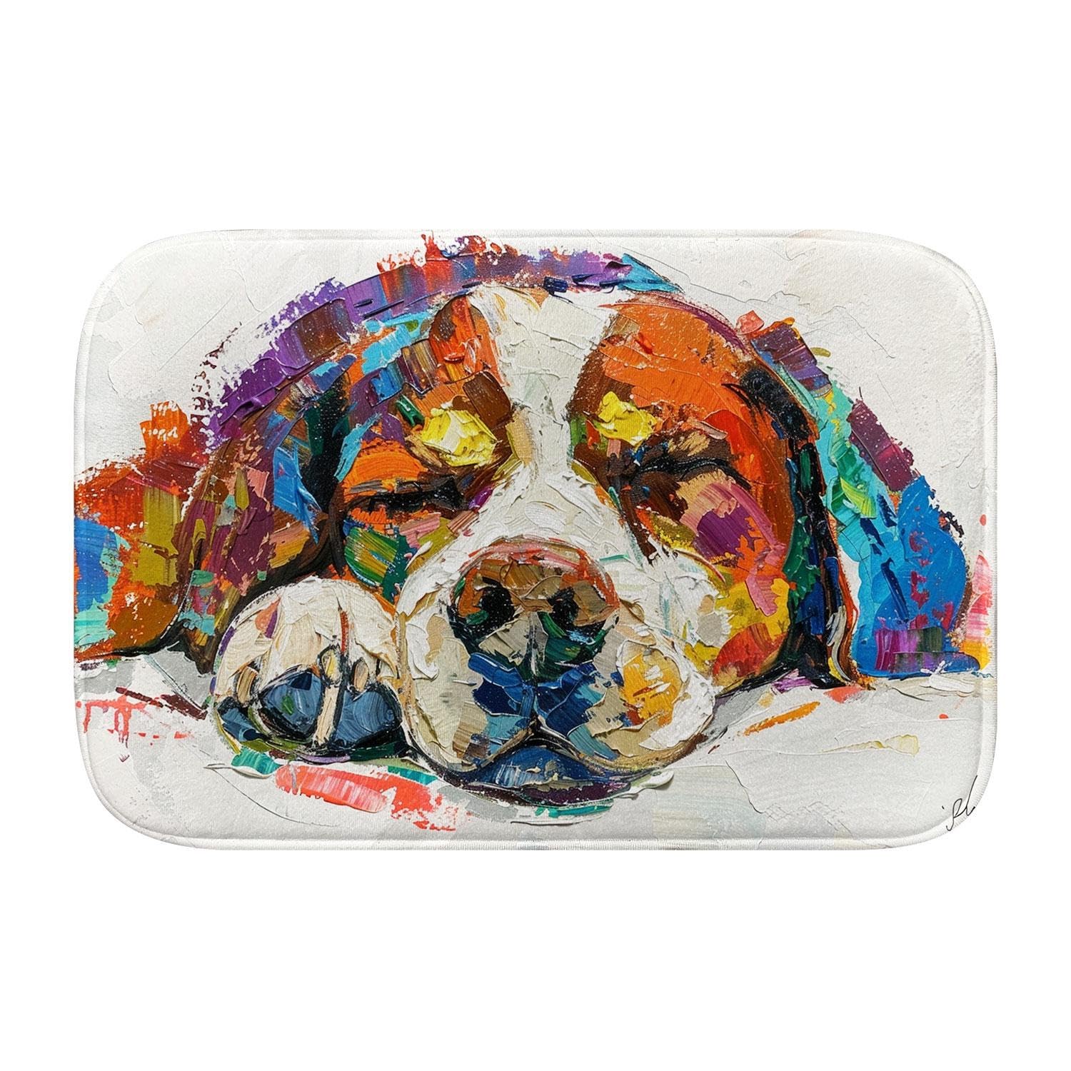 Tapis de bain en mousse Chien 626 : fini les sols mouillés et glissants