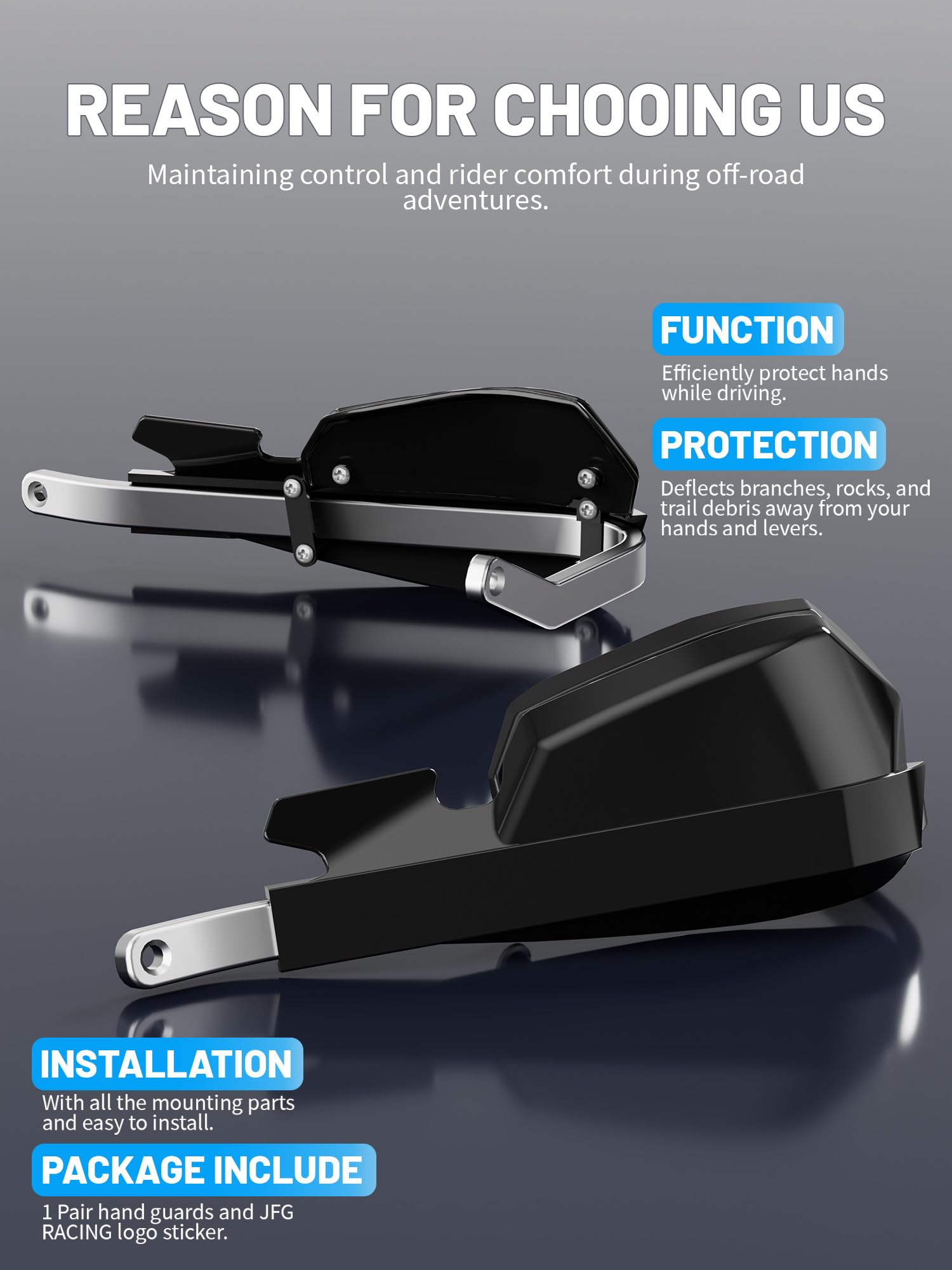 Protectores de mano para moto de suciedad – Universal para manillar de 7/8 pulgadas y 1 1/8 pulgadas – Para Dirt Bike para Motocross Enduro Supermoto (negro)