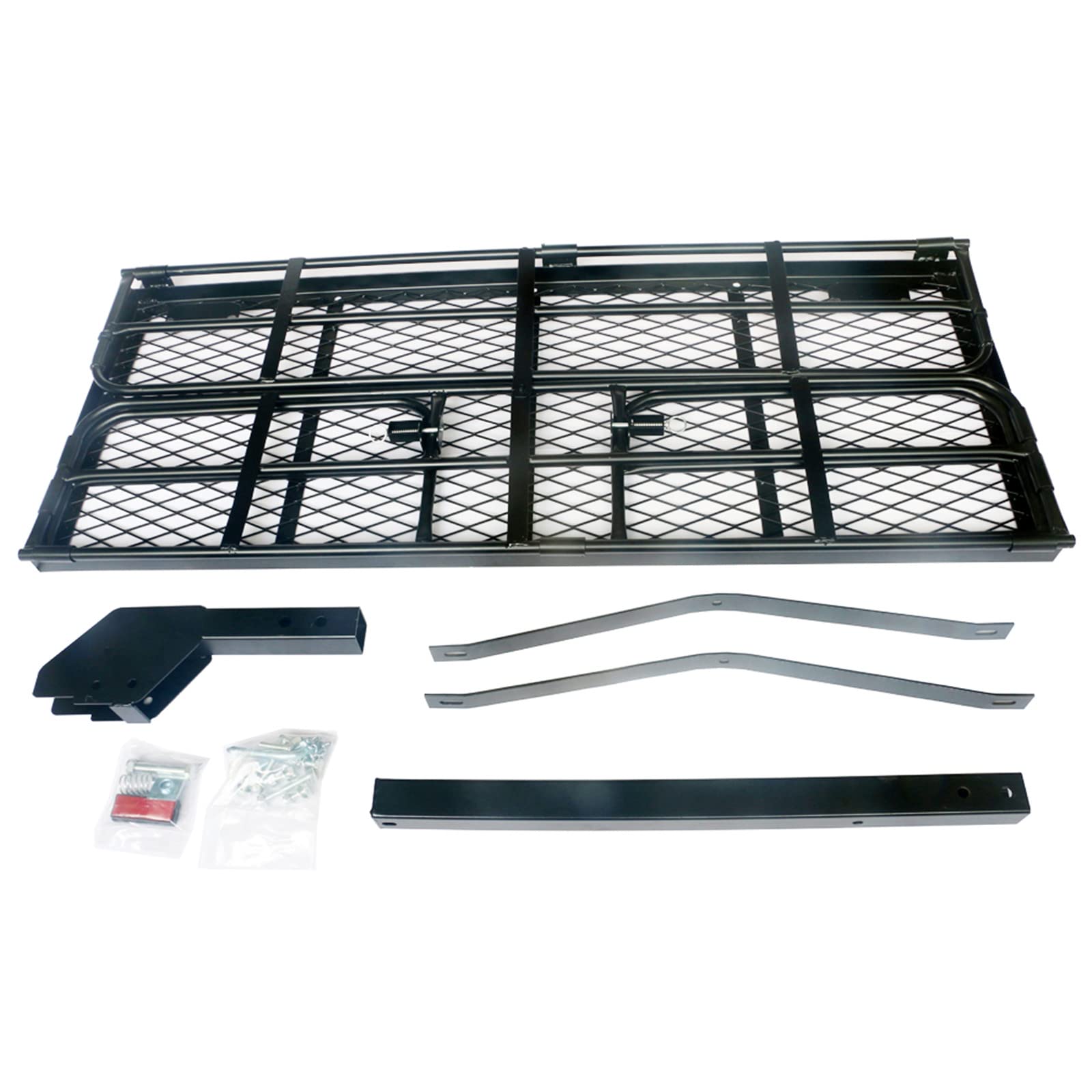 OKLEAD Hitch Mount Cargo Carrier 60" x 24" x 14.4" Folding Cargo Rack