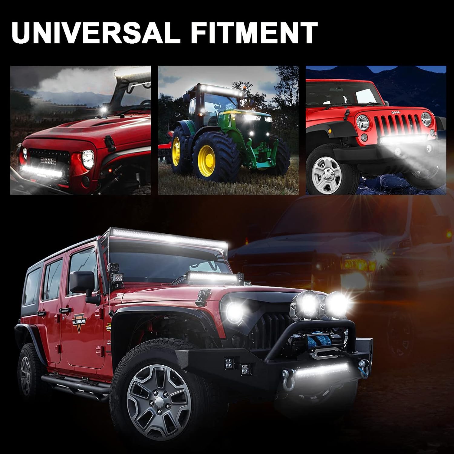 Willpower 405W LED Light Bar 32 Inch Led Fog Lights Waterproof Super Bright Spot Flood Combo Offroad Driving Work Lamps with Wiring Harness for Truck Je-ep ATV SUV Boat
