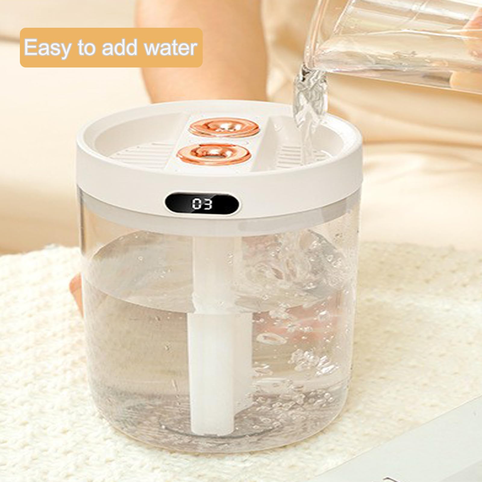 Humidificadores para dormitorio, relleno superior de 1.5 L, humidificador de niebla fría de gran tamaño con difusor de aceite y luz nocturna, humidificadores ultrasónicos silenciosos para el