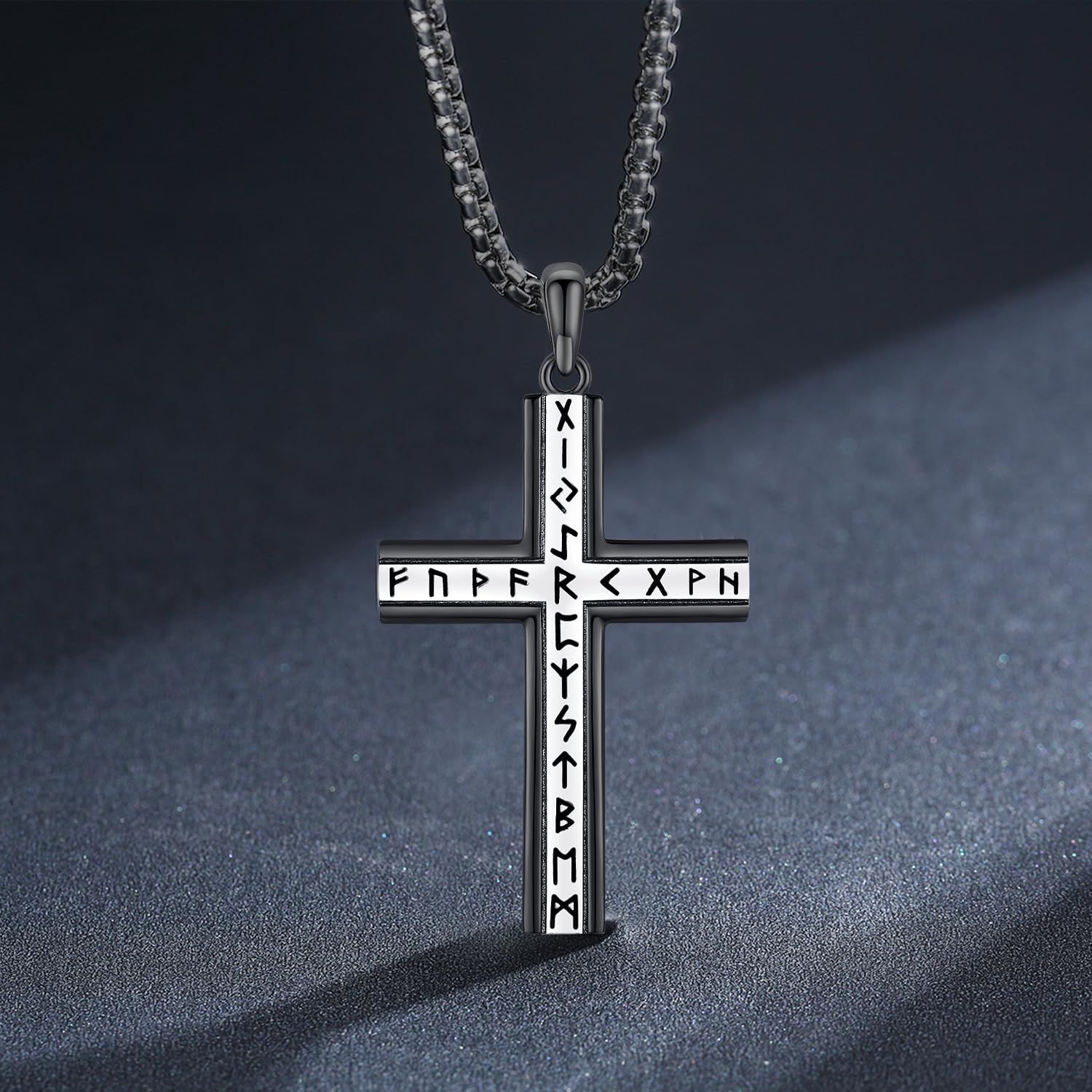 Midir&Etain Collana con ciondolo a forma di croce religiosa in argento Sterling, regalo per fidanzato e fidanzata