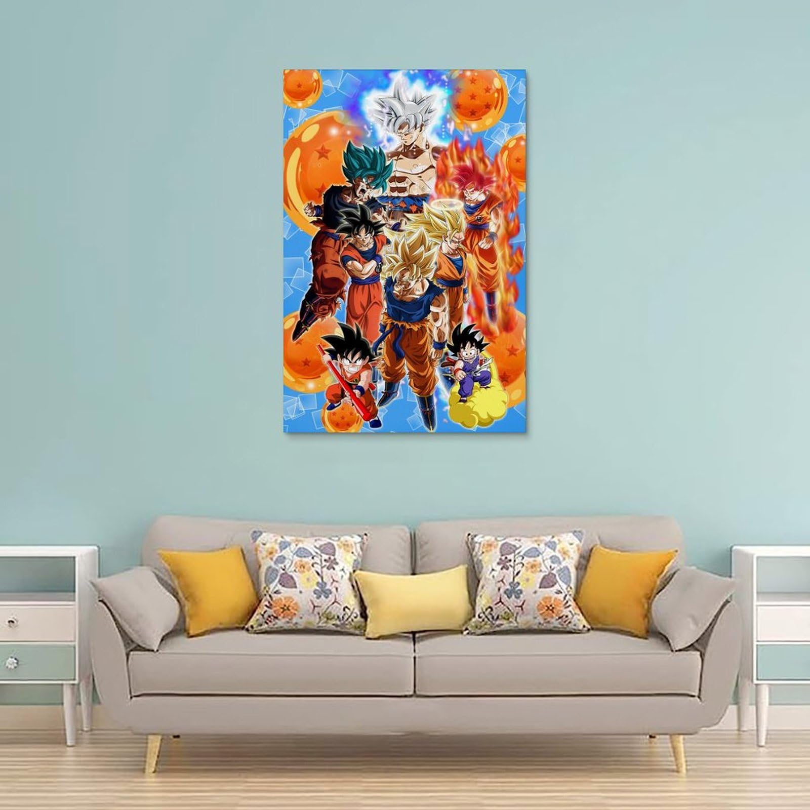 Dragon Ball Z Super Poster - Leinwand Druck 20x30 Cm Für Anime Deko Im Zimmer