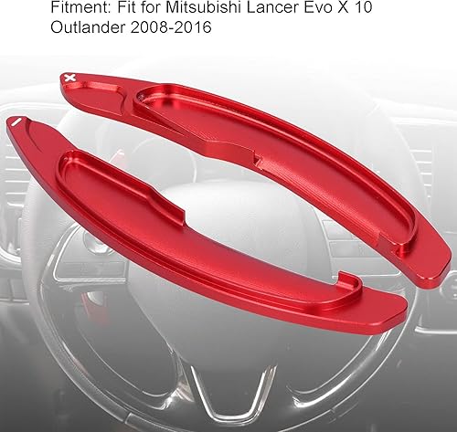 Miniatura 5 de Qiilu Extensión de palanca de cambios para volante, hoja de cambio de volante de aleación de aluminio, color rojo, decoración extendida para