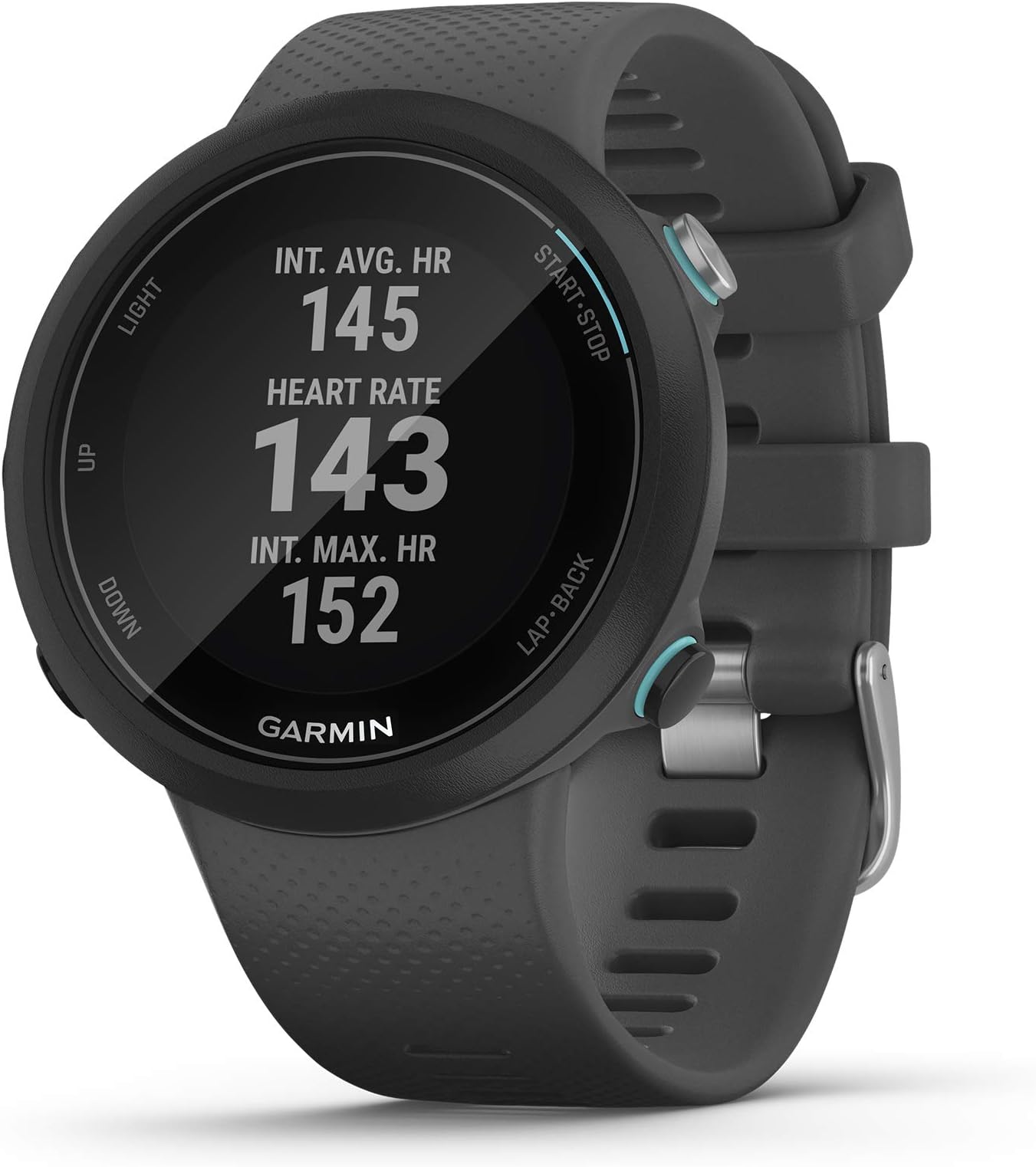 Swim 2, GPS Swimming Smartwatch for Pool and Open Water, Underwater Heart Rate, Records Distance, Pace, Stroke Count and Type, Slate Gray