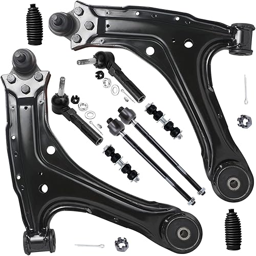 Miniatura 387 de Detroit Axle - Kit de suspensión frontal de 10 piezas para Chevy Trailblazer EXT GMC Envoy XL XUV Buick Rainier Isuzu Ascender Olds Bravada, brazos