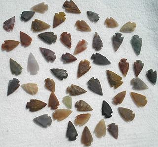 Arrowhead Set Of 50 Indian Arrowheads Agate New Replica 1 2 '' - 1 1 2 '' L
