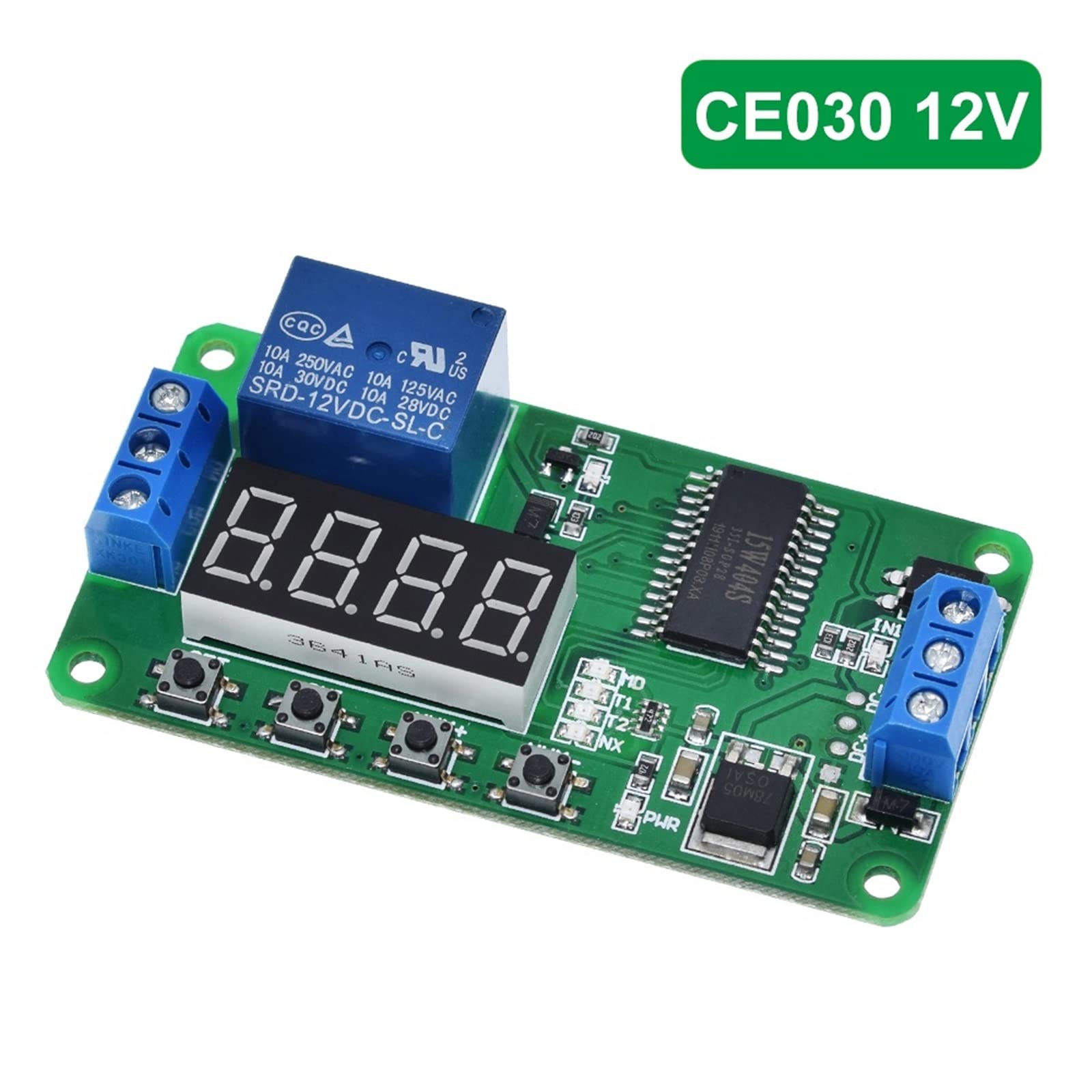 Parti e ricambi TZT CE030 DC 5V 12V 24V Multifunzione Relè Ritardo Interruttore Orario Accensione/Spegnimento Modulo PLC (Size : CE030 24V)
